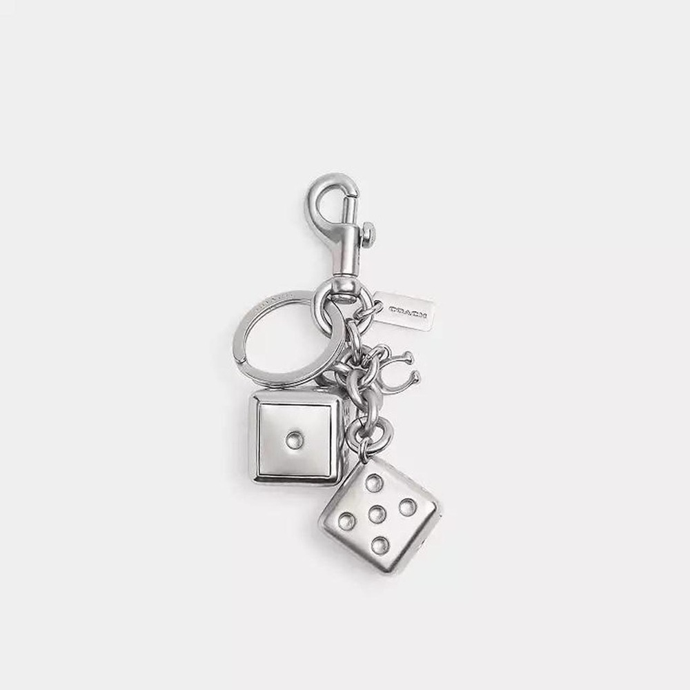 SOLD!! Coach Metallic Dice Keychain Bag Charm